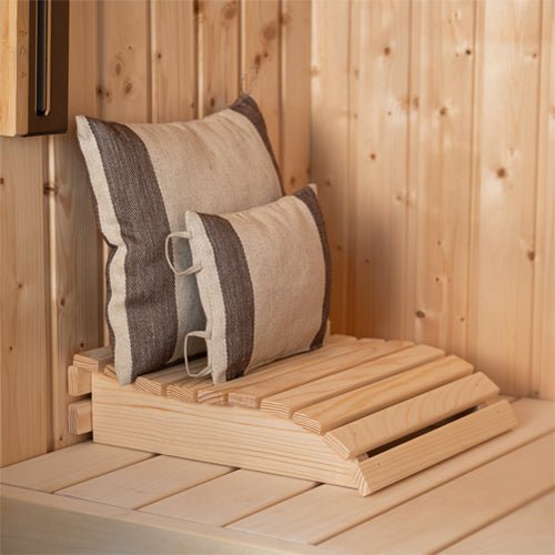 PROSAUNAS Contoured Wood Sauna Headrest - My Luxury Home Spa