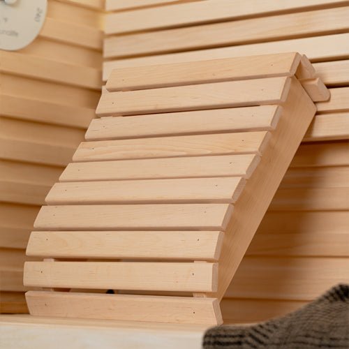 PROSAUNAS Contoured Wood Sauna Headrest - My Luxury Home Spa