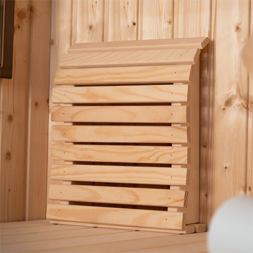 PROSAUNAS Contoured Wood Sauna Headrest - My Luxury Home Spa