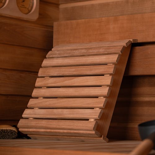 PROSAUNAS Contoured Wood Sauna Headrest - My Luxury Home Spa