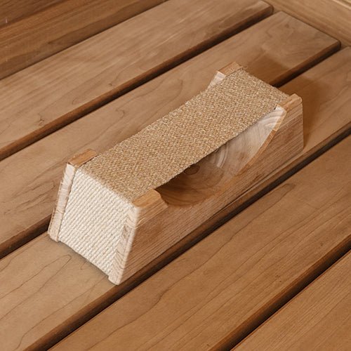 PROSAUNAS Wood Sauna Headrest with Cloth Neck Support - My Luxury Home Spa