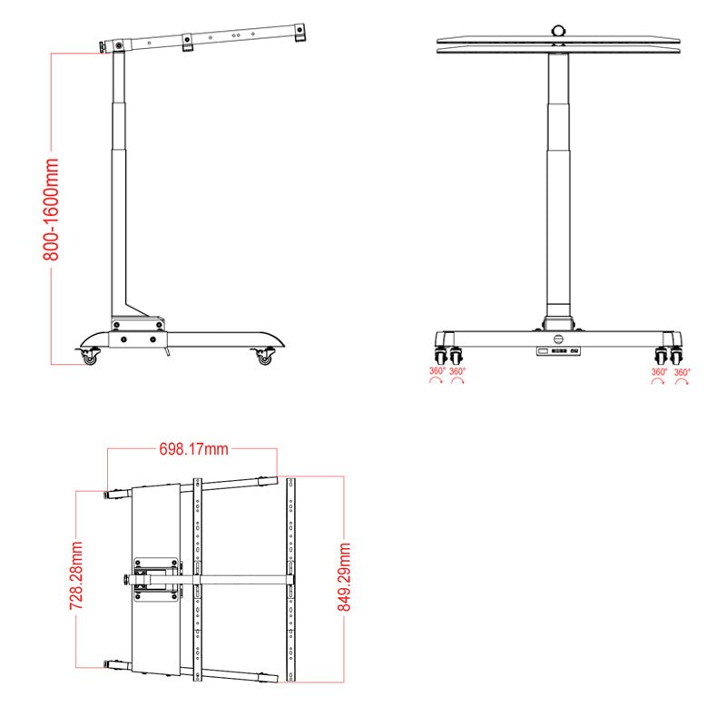 RedDotLED Motorized Stand - My Luxury Home Spa