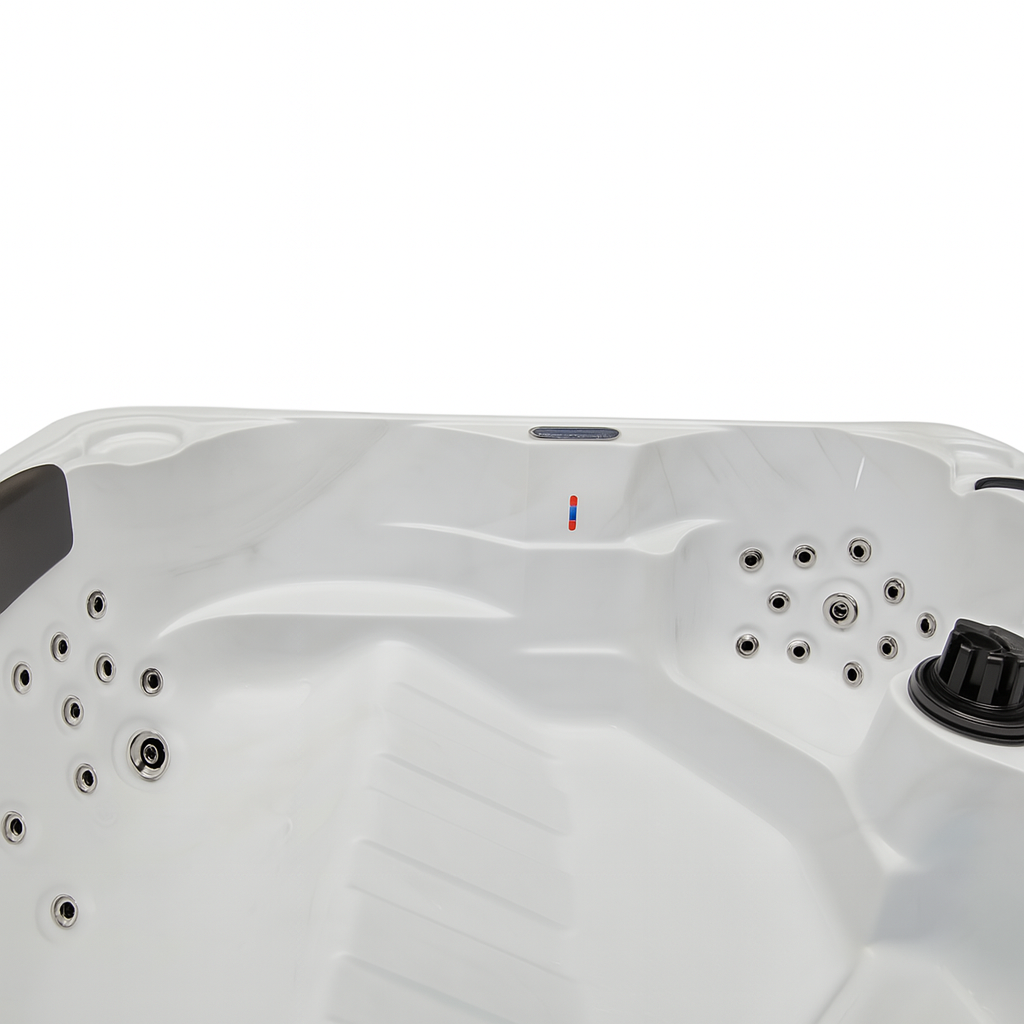 Luxury Spa Regal Studio Series hot tub interior with multiple jets and ergonomic seating