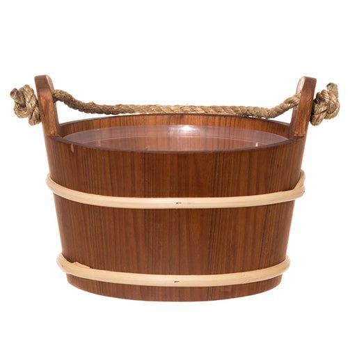 Rento 4Living Thermo Alder Rope Handle Sauna Bucket - My Luxury Home Spa