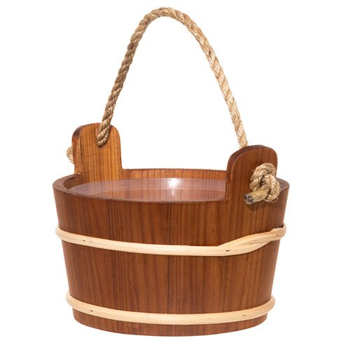 Rento 4Living Thermo Alder Rope Handle Sauna Bucket - My Luxury Home Spa