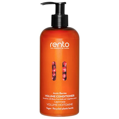 Rento Arctic Berries Volume Conditioner in a pump bottle for enhanced hair volume and nourishment