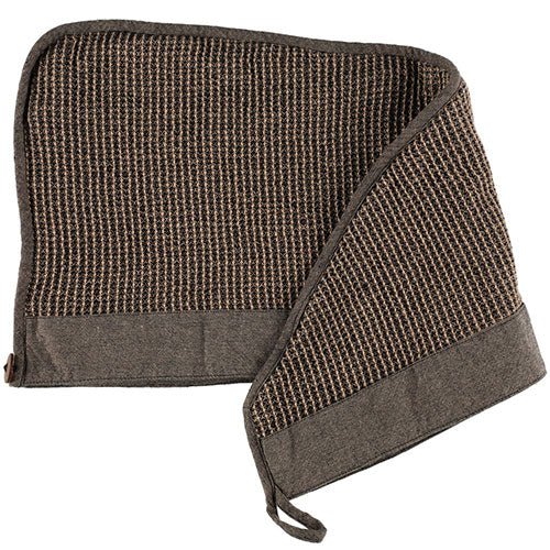 Rento Kenno hair towel in brown, designed for gentle hair drying and quick absorption.