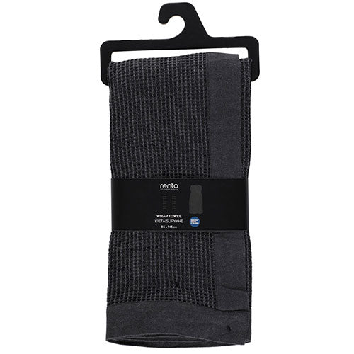Rento luxury sauna sarong in dark gray, perfect for spa days and relaxing by the pool