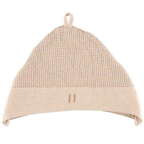 Rento Kenno sauna hat in beige, designed for heat protection and comfort during sauna sessions