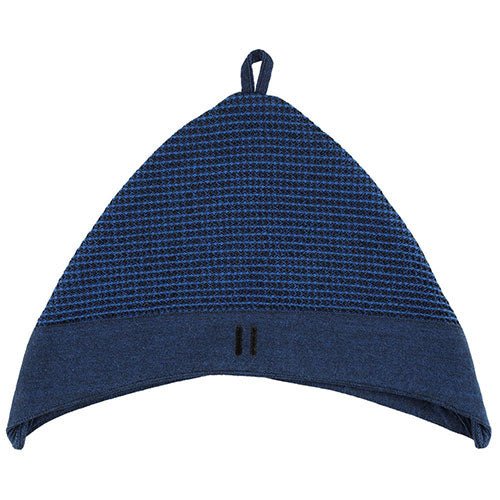 Rento Kenno sauna hat in navy blue with a unique textured design for sauna enthusiasts