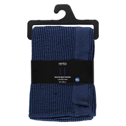 Rento sauna seat cover in dark blue for comfortable and hygienic sauna experiences