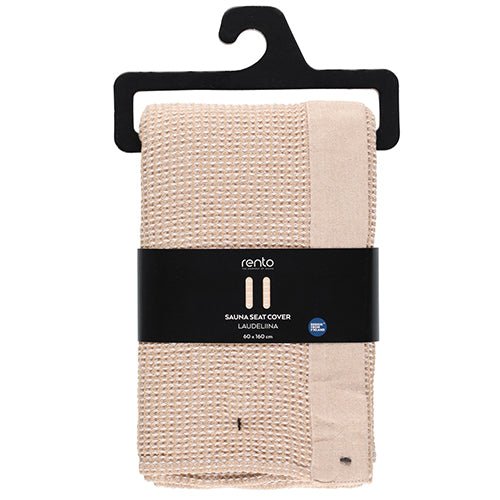 Rento sauna seat cover in beige with textured fabric design for comfortable sauna use