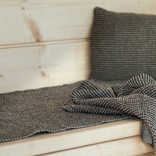 Rento Sauna Seat Cover in Black and Gray with Soft Texture for a Comfortable Sauna Experience