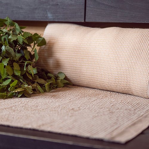 Rento Kenno seat cover for sauna made from natural materials with a soft texture