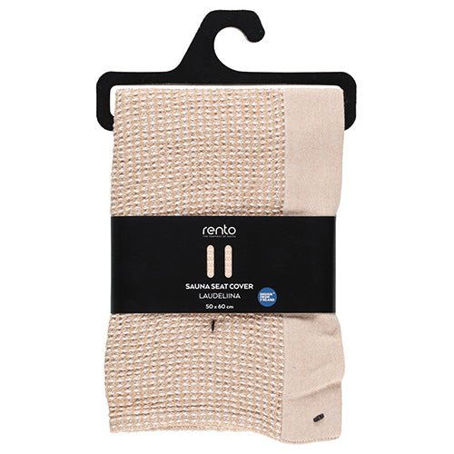 Rento Kenno seat cover for sauna in beige with textured design for comfort and style
