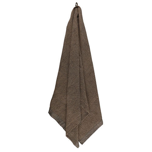 Rento Kenno spa towel in brown with a textured design, perfect for drying off after a relaxing bath