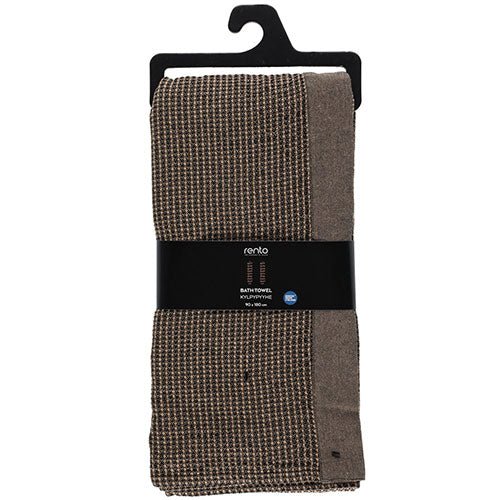 Rento Kenno spa towel in brown with a textured pattern, ideal for relaxation and comfort