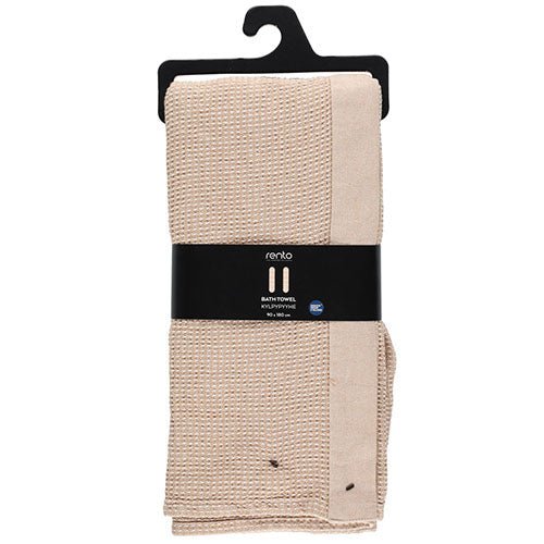 Rento Kenno spa towel in beige with textured design for ultimate comfort and absorbency