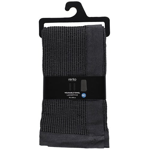 Rento Kenno waist towel in dark gray, perfect for wearing after bath or workout