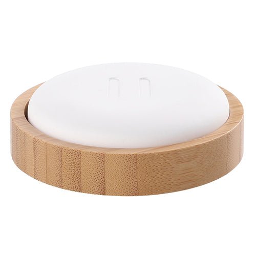 Rento stone diffuser with a sleek bamboo base for essential oil aromatherapy