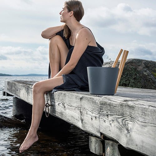 Rento Thermo Bamboo Straight Handle Sauna Bucket - My Luxury Home Spa