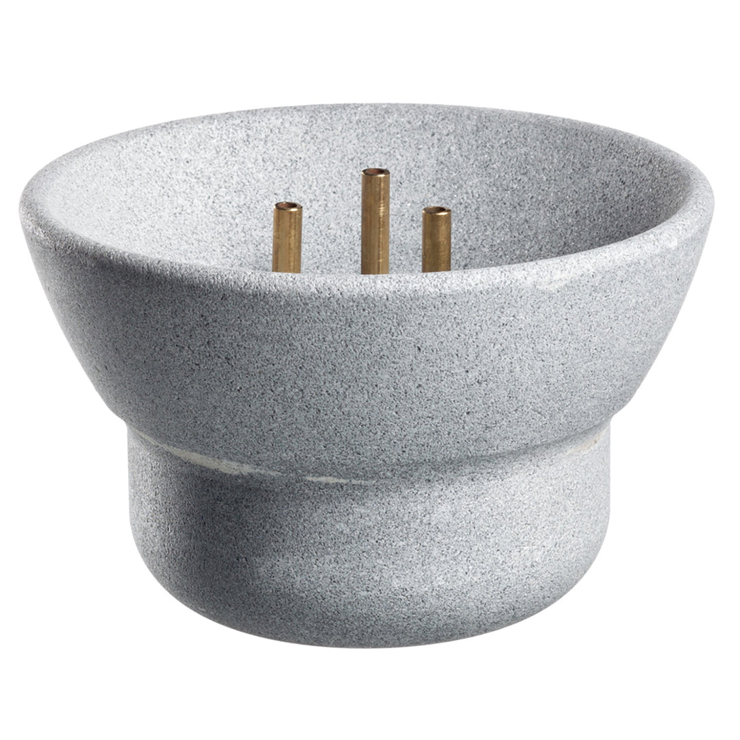 Hukka gray stone sauna fountain diffuser with three brass nozzles for sauna accessories
