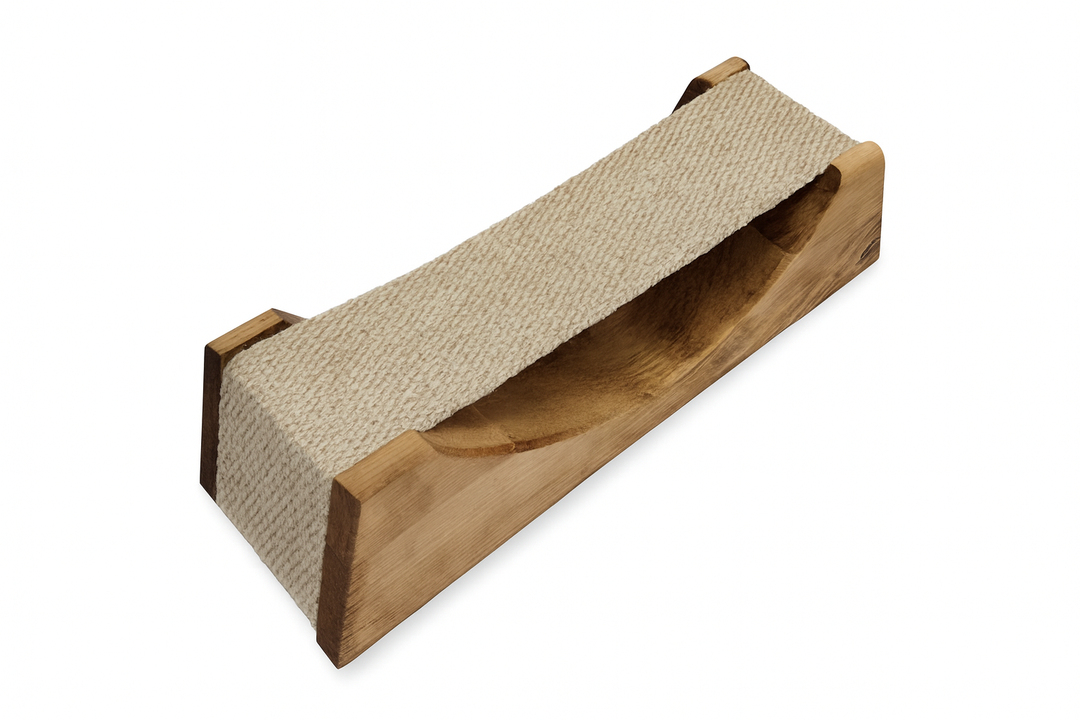 SaunaLife wooden sauna headrest for home spa with natural fabric strap for comfort