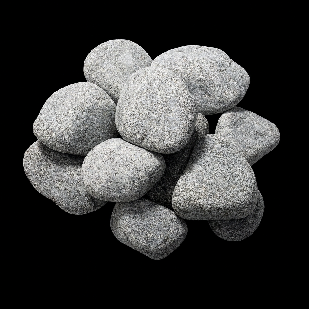 Natural sauna heater stones stacked for optimal heat retention in sauna use