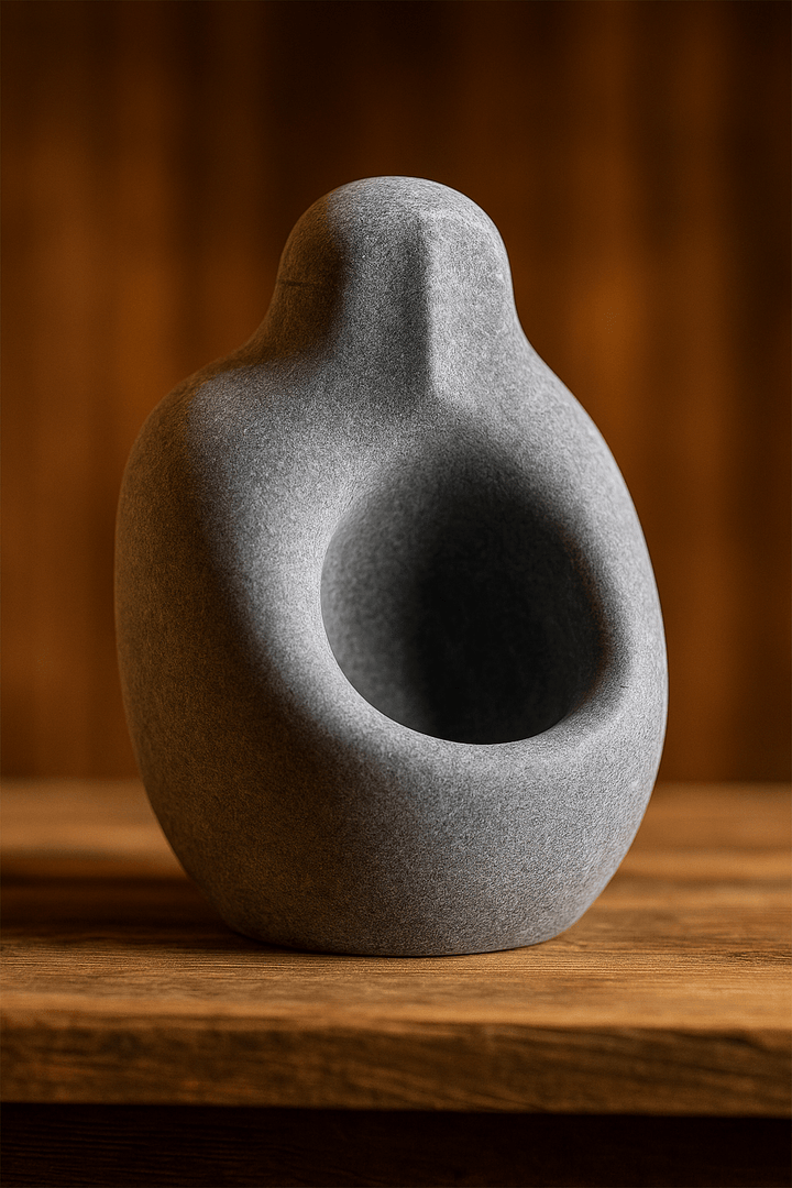 Hukka sauna oil diffuser in gray stone design for enhancing your sauna experience