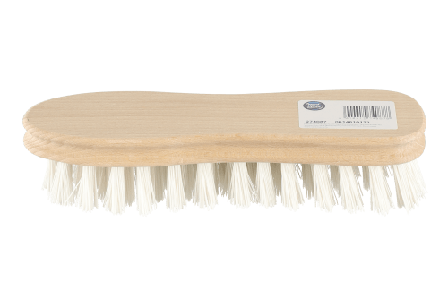Rento sauna scrubbing brush with a wooden handle and soft bristles for effective body exfoliation
