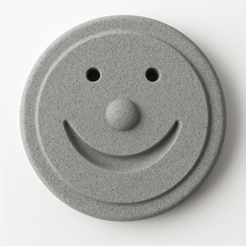 Hukka Sauna Smiley Stone in Gray for enhancing relaxation in your sauna experience