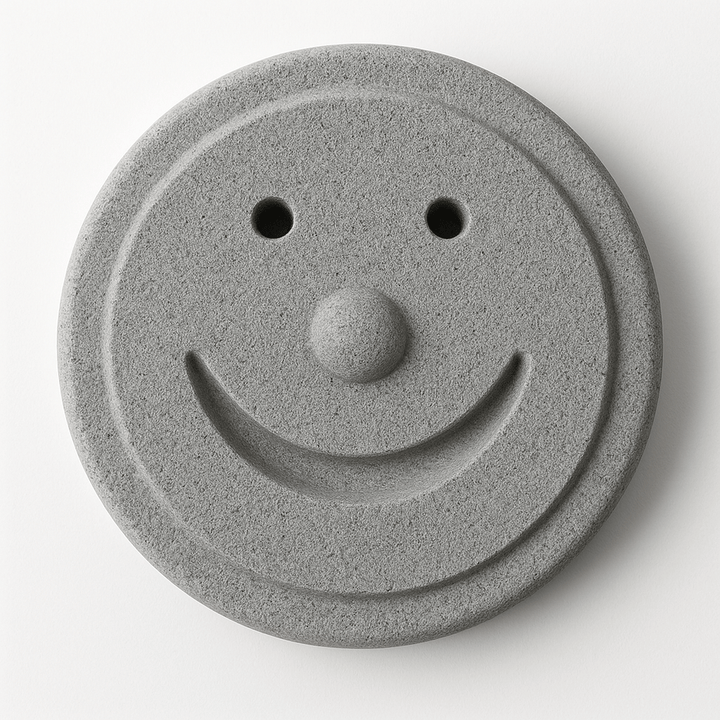 Hukka Sauna Smiley Stone in Gray for enhancing relaxation in your sauna experience
