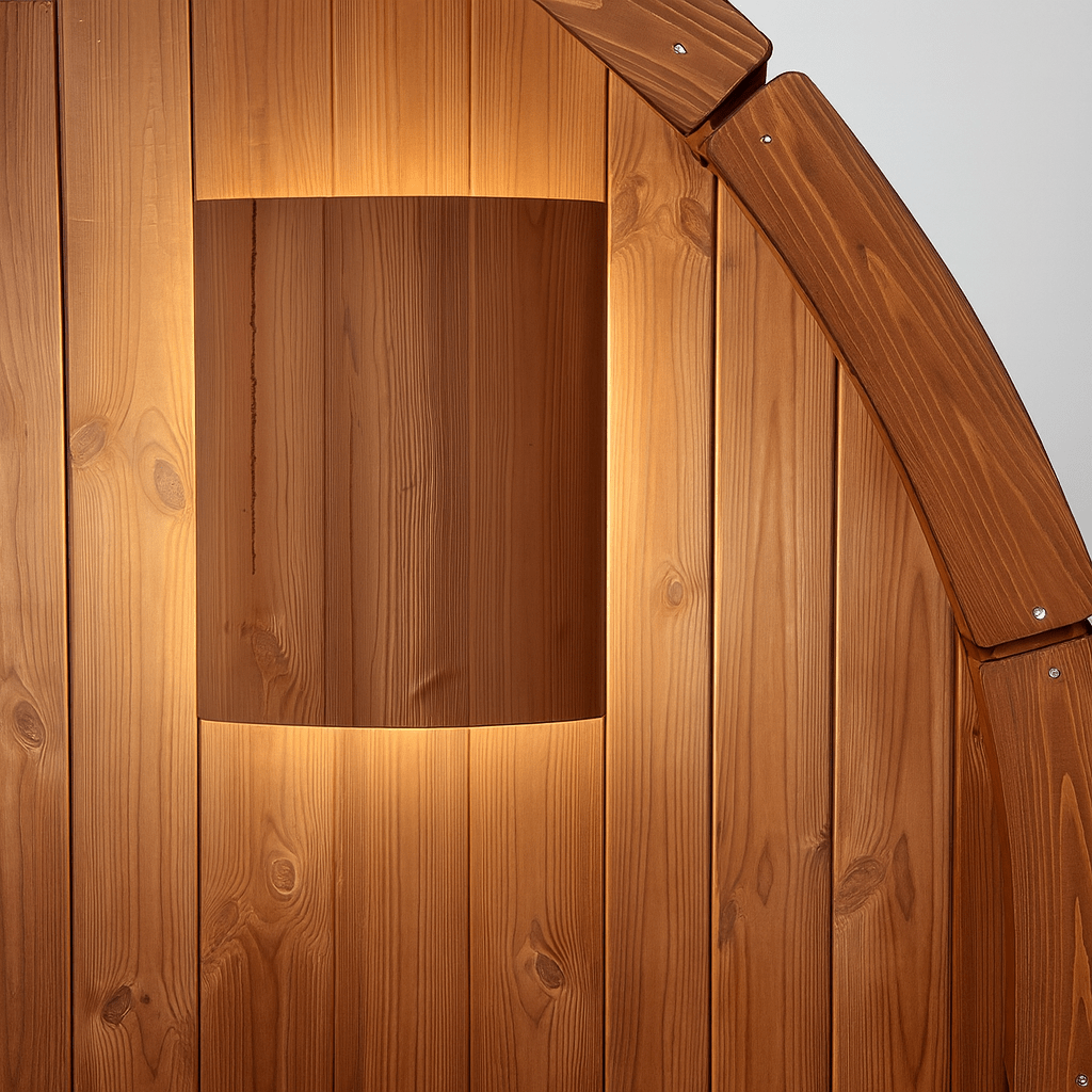 SaunaLife Sauna Sconce Light Set Warm Wooden Accent - My Luxury Home Spa