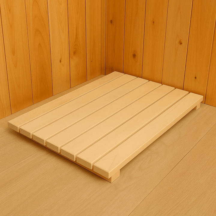 SaunaLife Model X7 floor replacement made of durable wood for sauna interiors