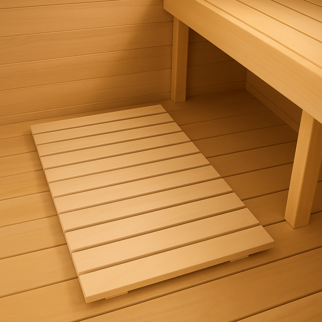 SaunaLife model x7 floor replacement mat for enhancing sauna comfort and durability