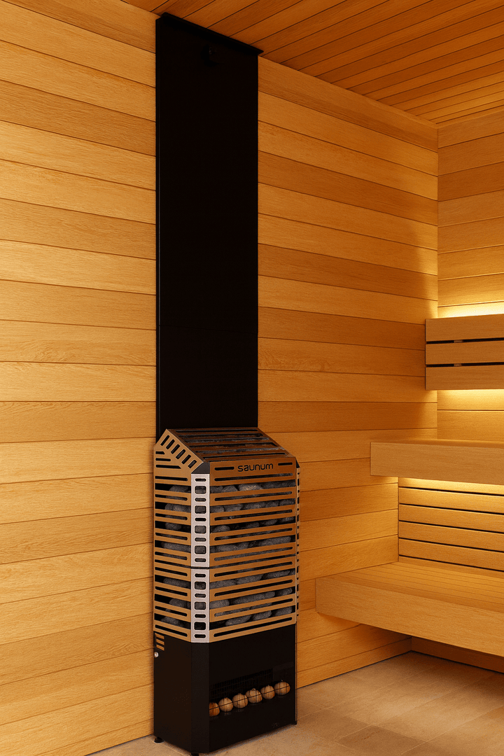 Saunum AIR 5 4.8kW Electric Sauna Heater with Climate Equalizer, Stainless Steel - My Luxury Home Spa