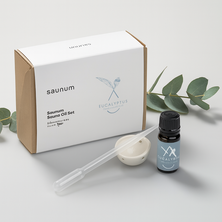 Saunum eucalyptus sauna aroma oil set with dropper for enhancing sauna experiences