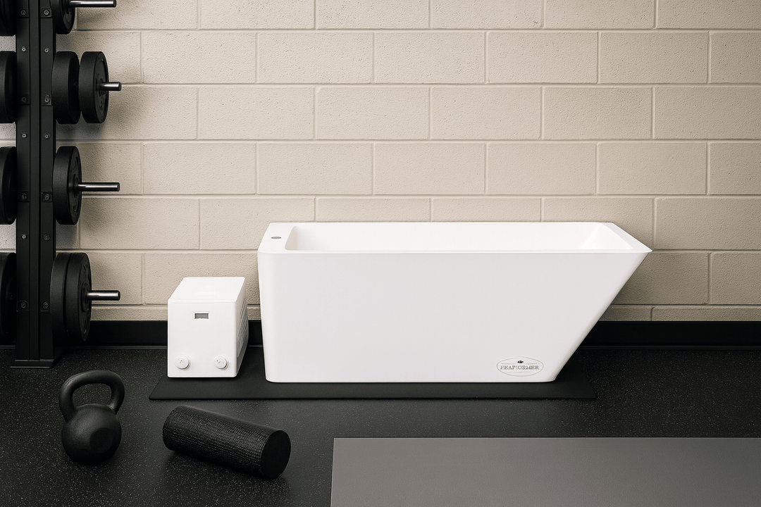 Sierra Spa Cold Plunge Pro in sleek white design with modern accessories for recovery and wellness