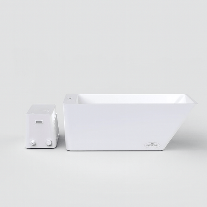 Sierra Spa Cold Plunge Pro in white with compact design and integrated cooling unit for relaxation
