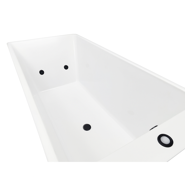 White Sierra Spa Cold Plunge Pro tub with multiple drainage and jet features for cold therapy