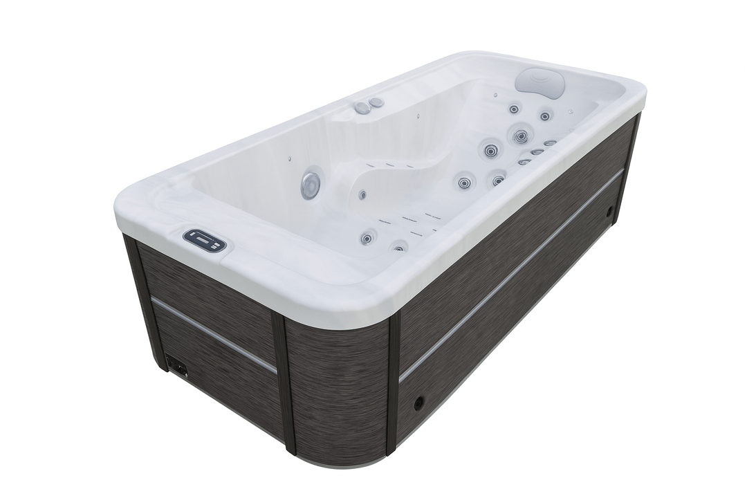 Sierra Spa Lacey Studio Series hot tub with ergonomic seating and multiple jets for relaxation