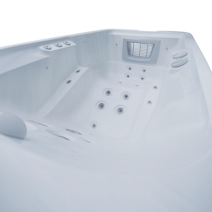 Sierra Spa Lacey Studio Series hot tub with multiple jet configurations for relaxation and comfort