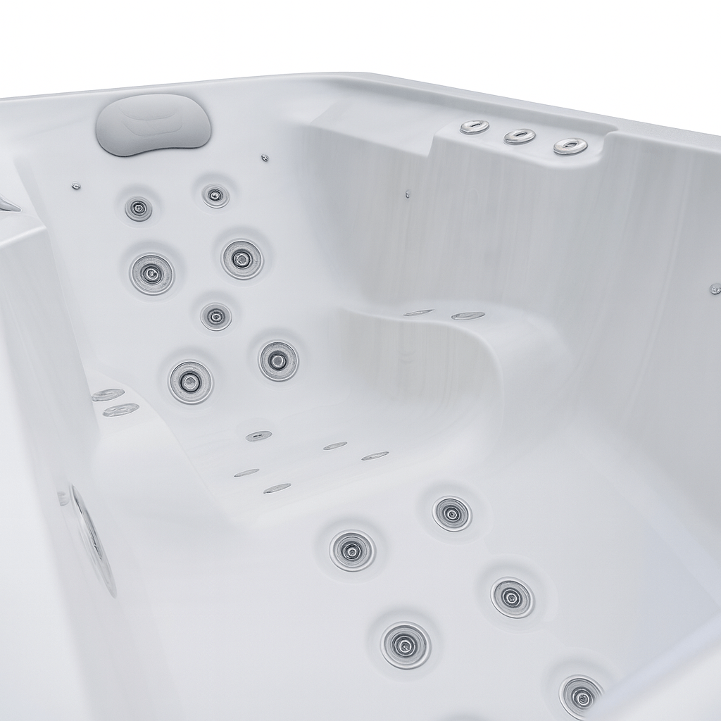 Sierra Spa Lacey Studio Series hot tub featuring spacious seating and multiple jets for a relaxing experience