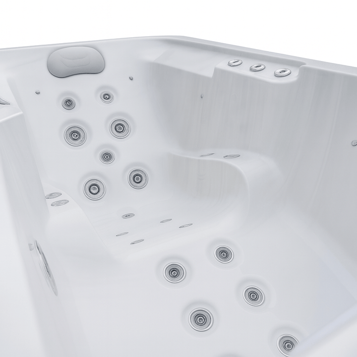 Sierra Spa Lacey Studio Series hot tub featuring spacious seating and multiple jets for a relaxing experience