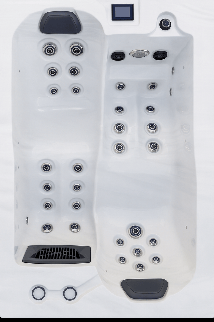 Sierra Spas Cascade Elite Series hot tub featuring multiple jets and an ergonomic design for relaxation