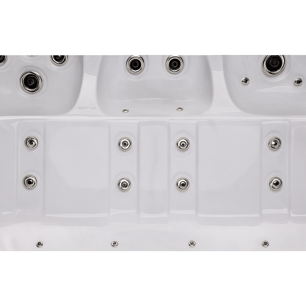 Luxury Spa Social Studio Series Hot Tub with ergonomic seating and multiple massage jets