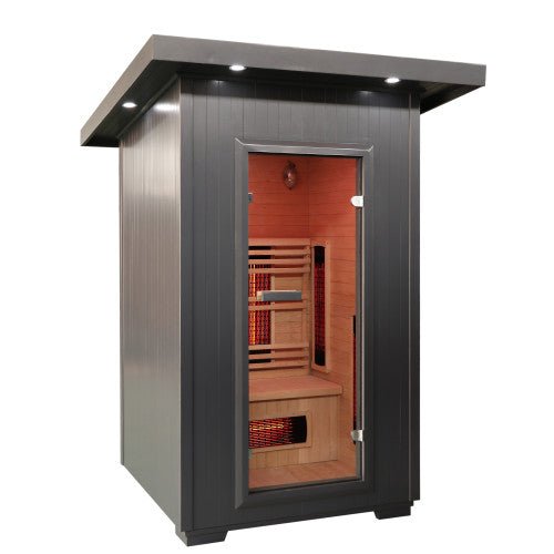 SunRay Logan 2 - Person Modern Outdoor Infrared Sauna - My Luxury Home Spa