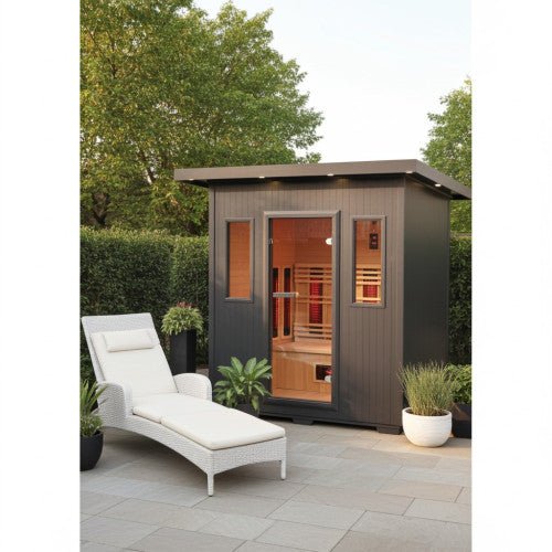 SunRay Pacific 4 - Person Modern Outdoor Infrared Sauna - My Luxury Home Spa