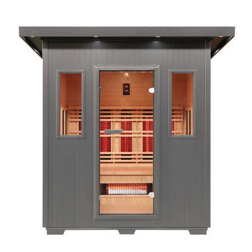 SunRay Pacific 4 - Person Modern Outdoor Infrared Sauna - My Luxury Home Spa