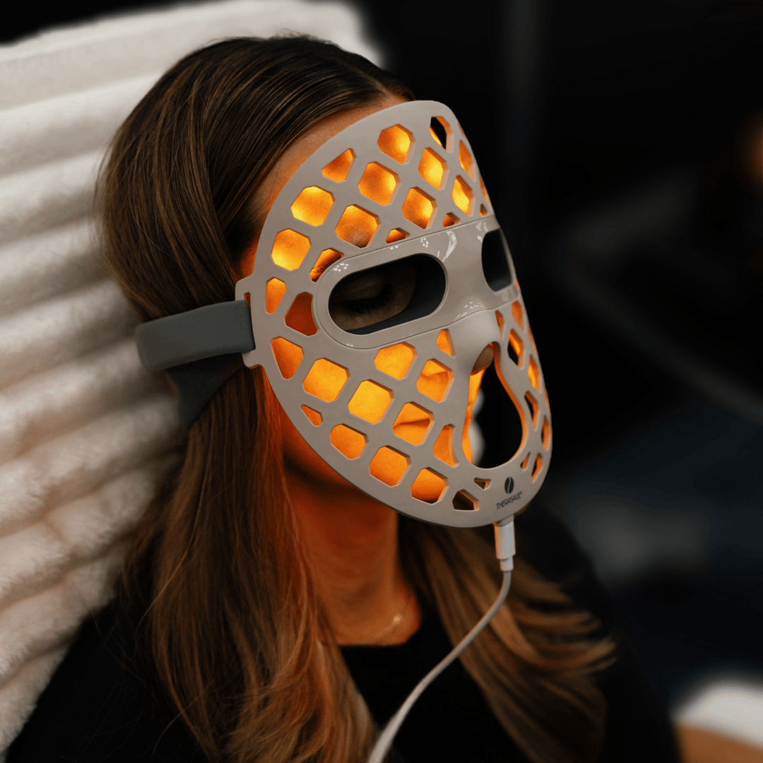 TheraGlow Mask2Go+™ LED Light Therapy Face Mask - My Luxury Home Spa
